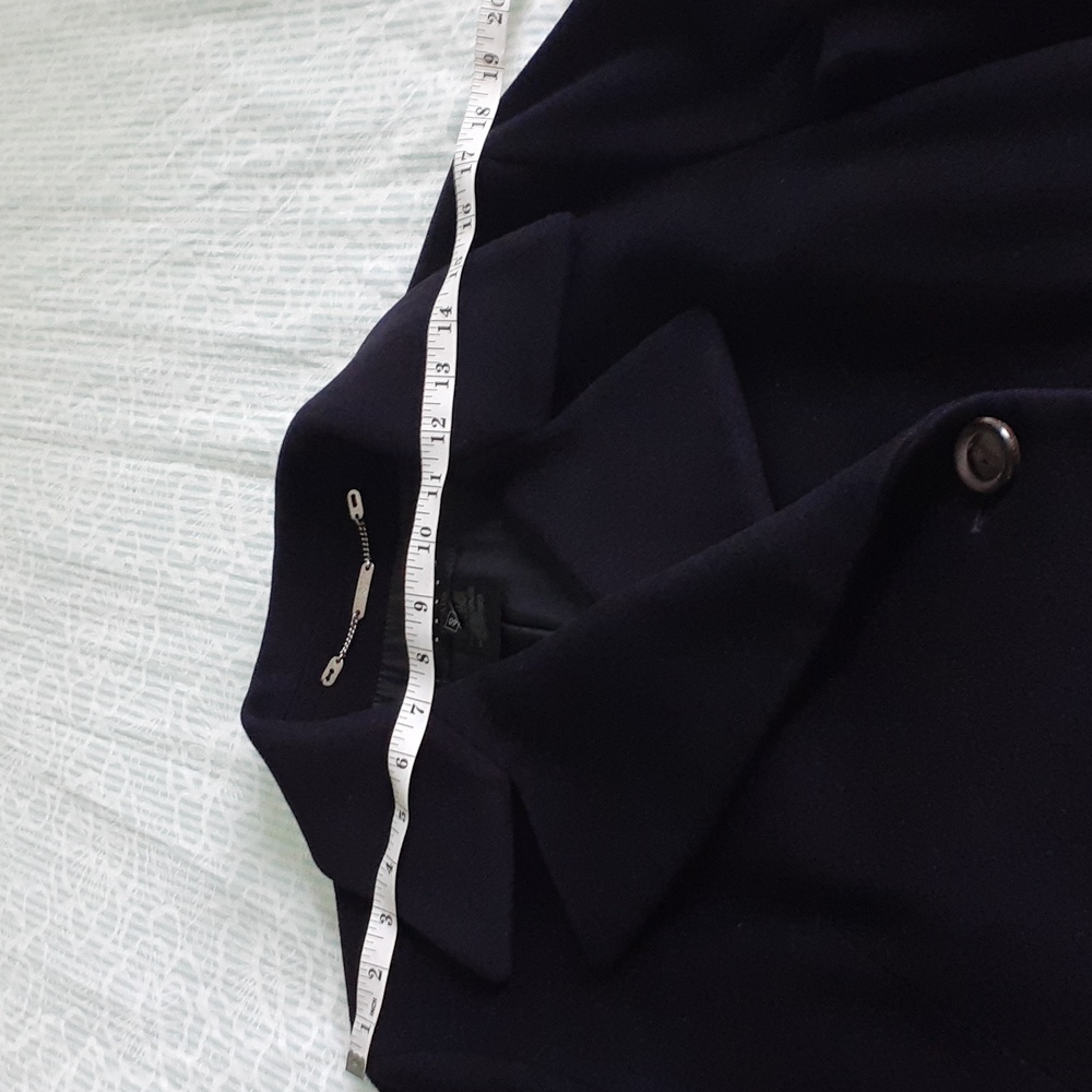 Escada Elements Navy Wool Coat - Picture 4 of 8